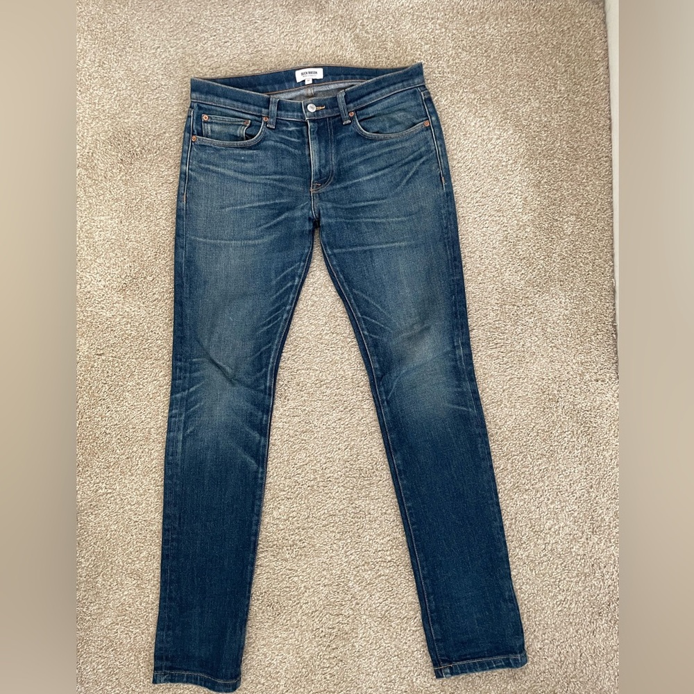 Buck Mason Men's Slim Jeans in Dark Blue
